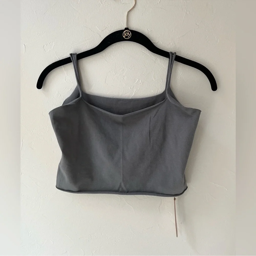 NWT (G1) RARE SKIMS RAW EDGE CAMI TANK TOP IN GUNMETAL - Picture 2 of 6